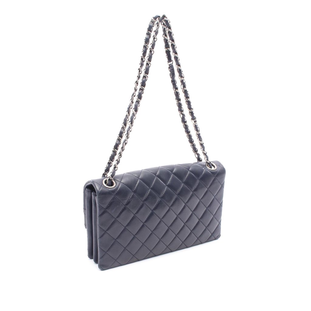 Chanel CC Quilted Lambskin Pushlock Single Flap - 2
