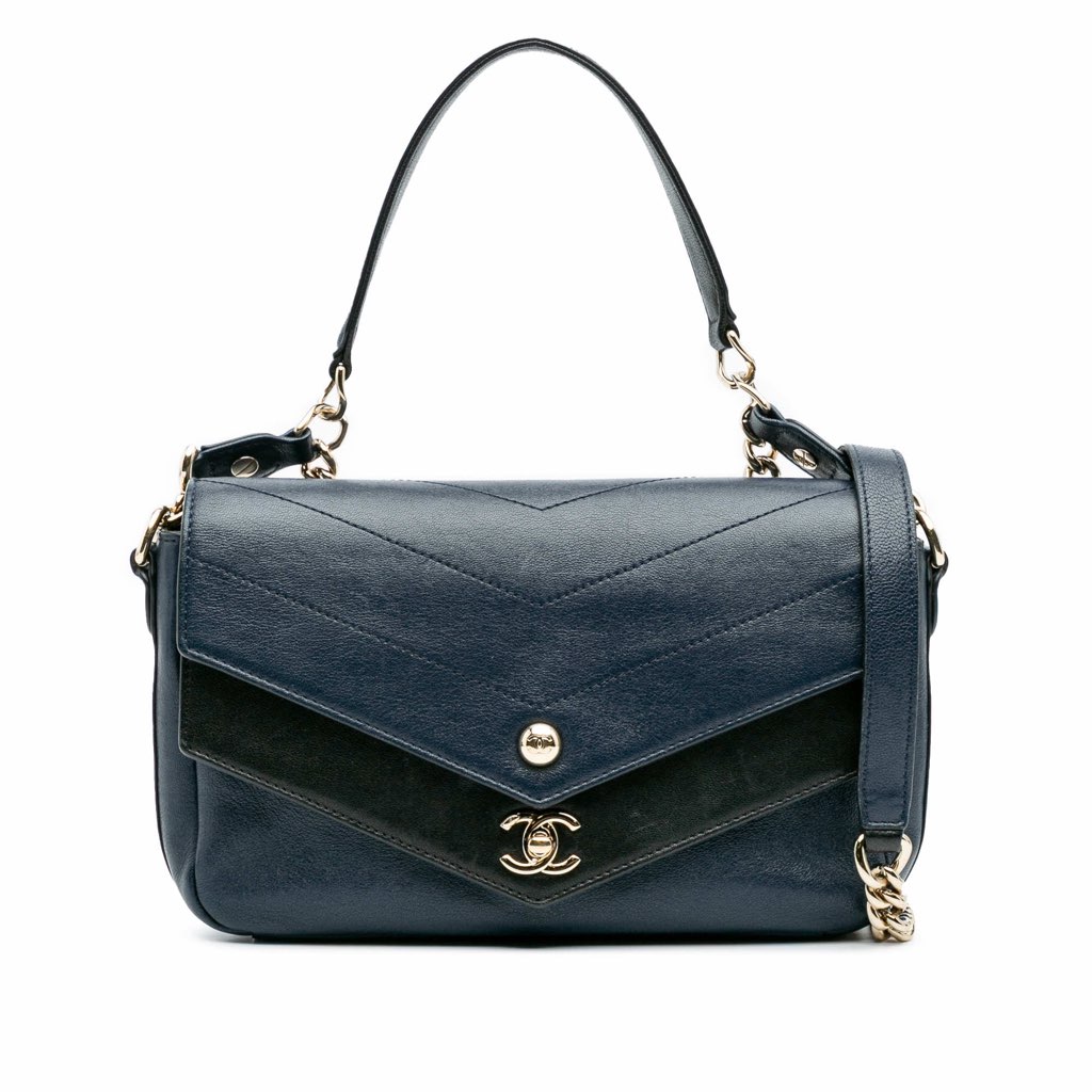 Chanel Mini Quilted Sheepskin Double Chevron Flap