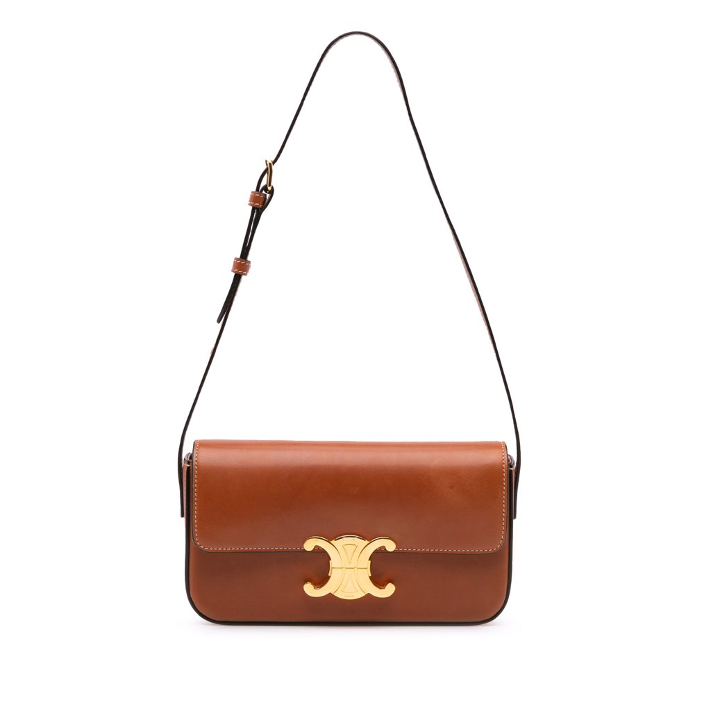 Celine Shiny Calfskin Claude Shoulder Bag