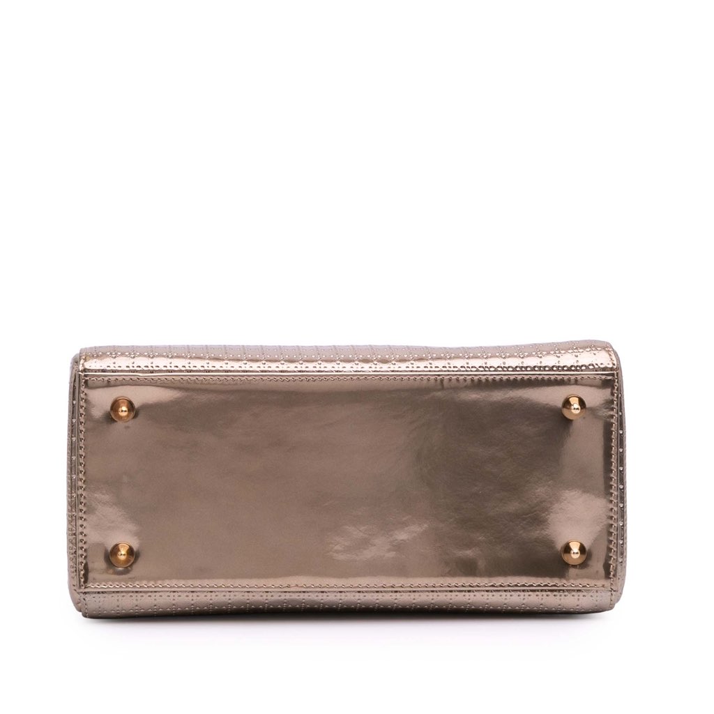 Dior Medium Metallic Patent Microcannage Lady Dior - Image 6