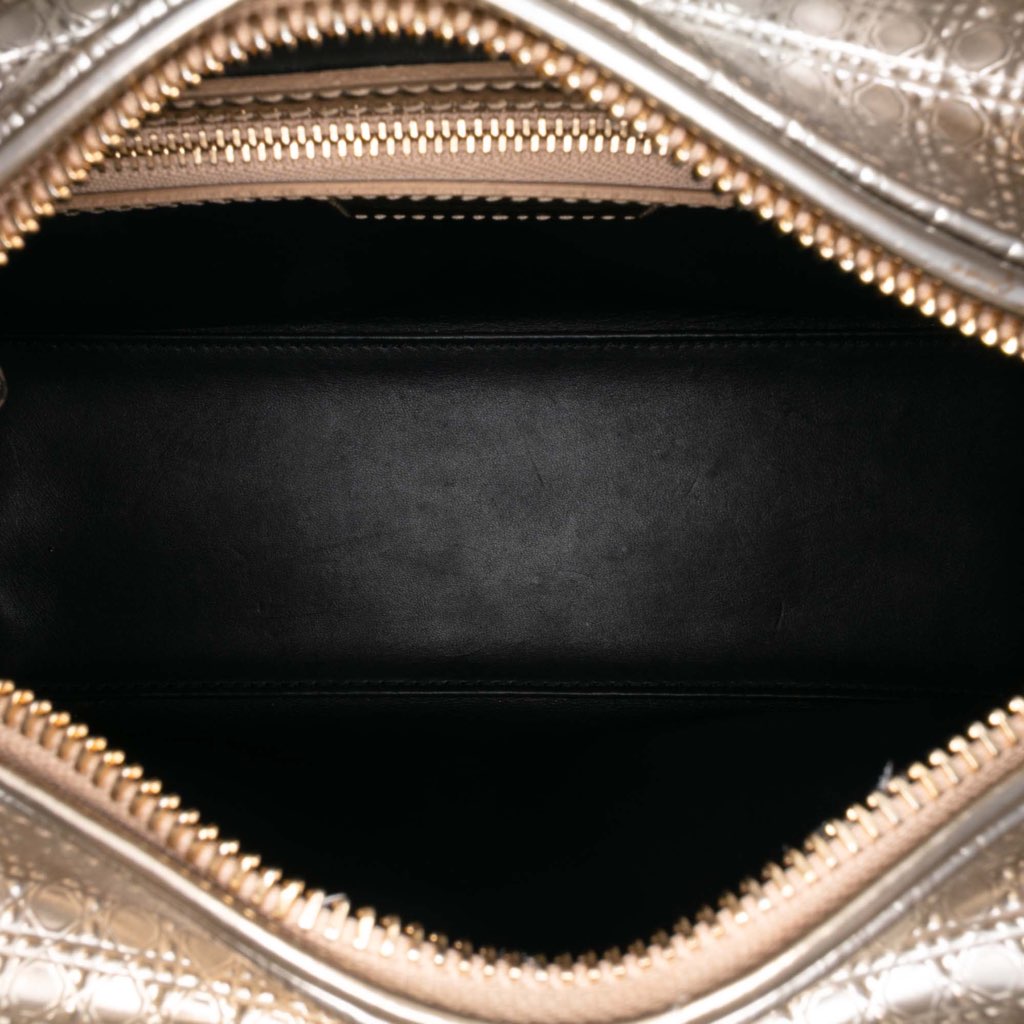 Dior Medium Metallic Patent Microcannage Lady Dior - 4