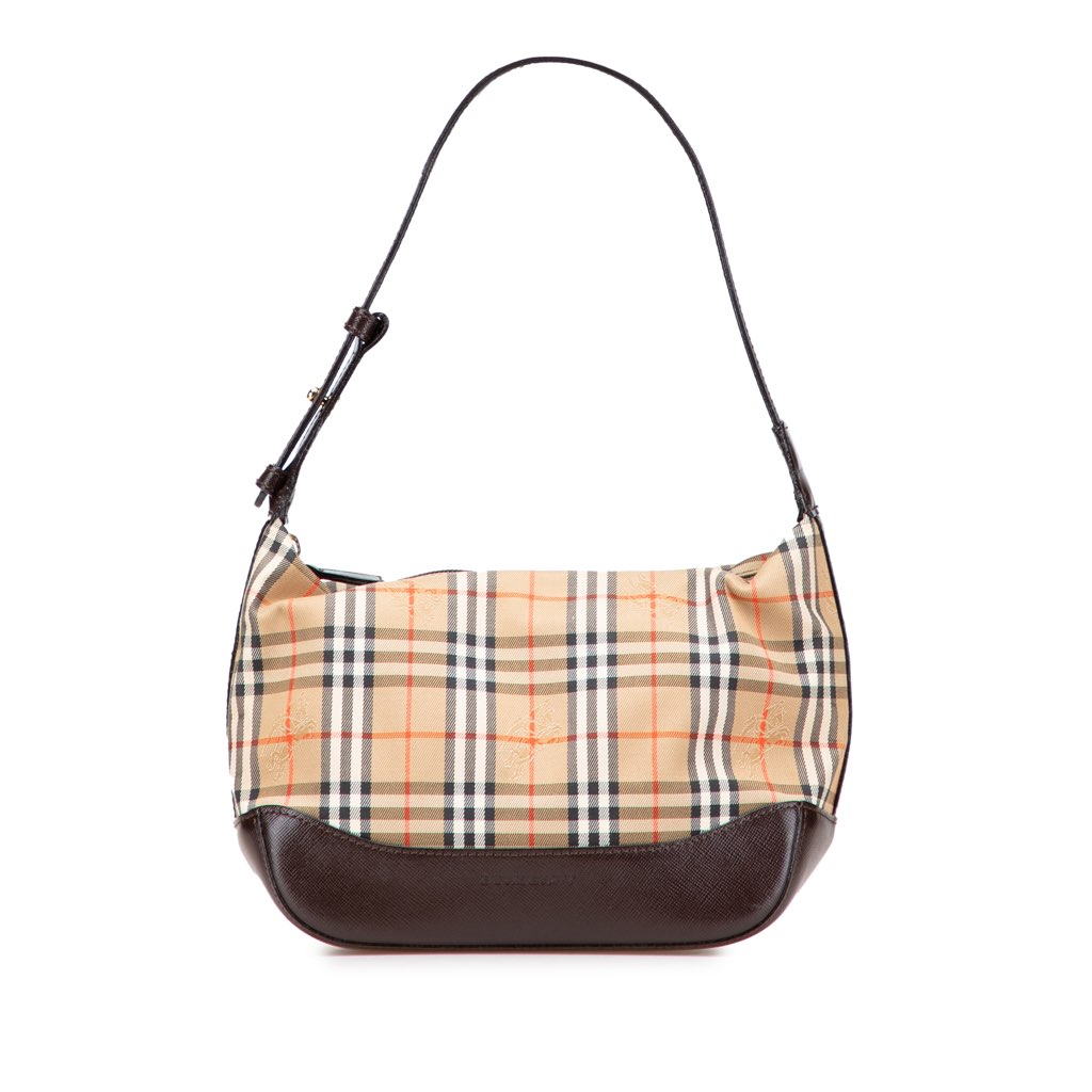Burberry Haymarket Check Canvas Shoulder Bag