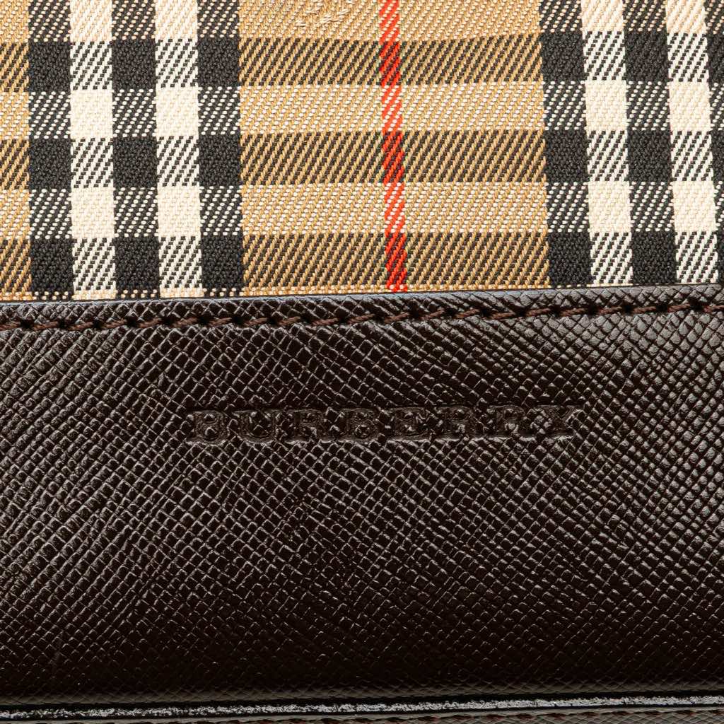 Burberry Haymarket Check Canvas Shoulder Bag - 5