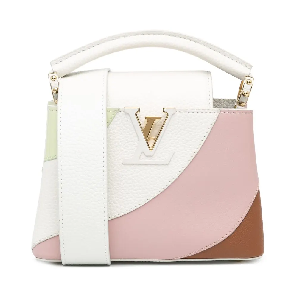 Louis Vuitton Taurillon Gelato Mini Capucines Pink Leather Good - Front View