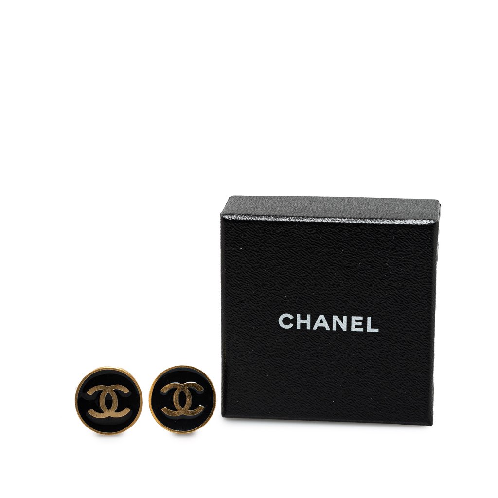 Chanel Gold Plated CC Clip On Earrings - 4