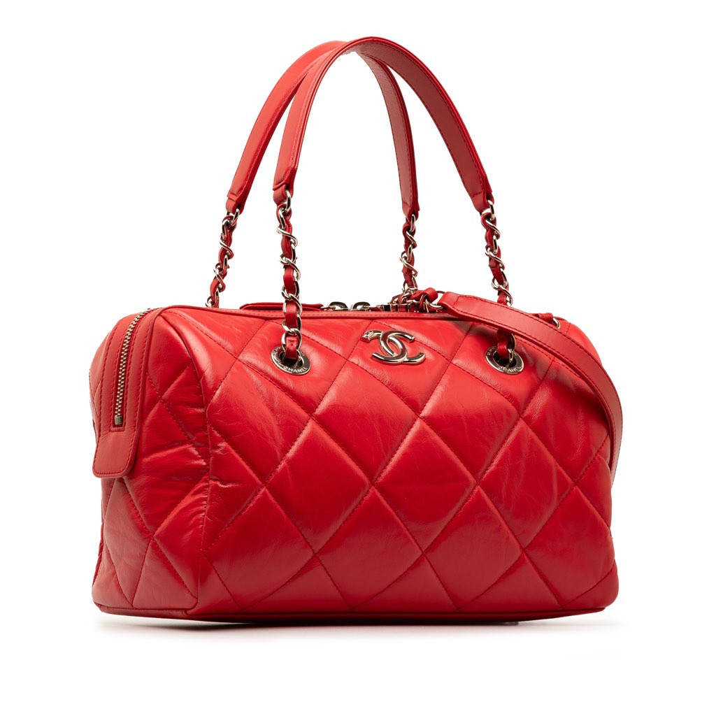 Chanel Small Aged Calfskin Express Bowling Satchel - Back view