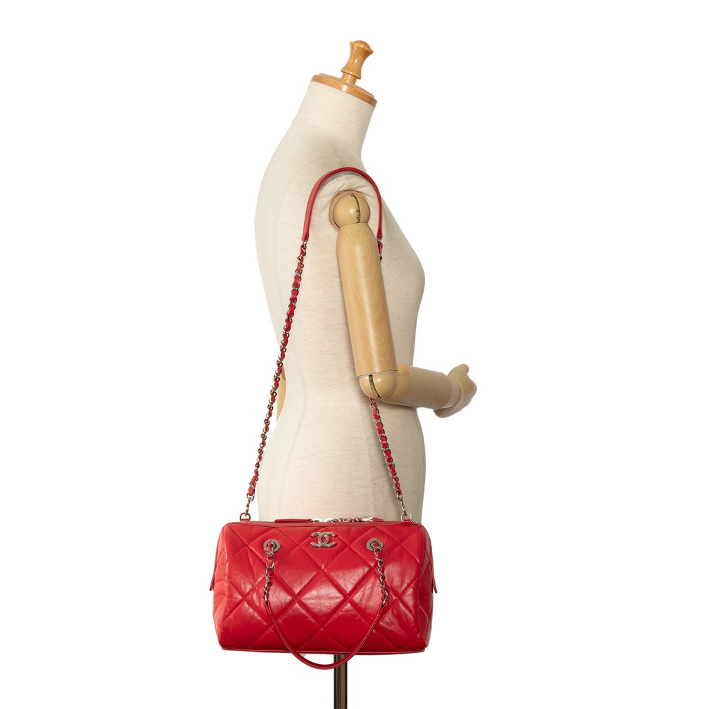 Chanel Small Aged Calfskin Express Bowling Satchel - Image 12