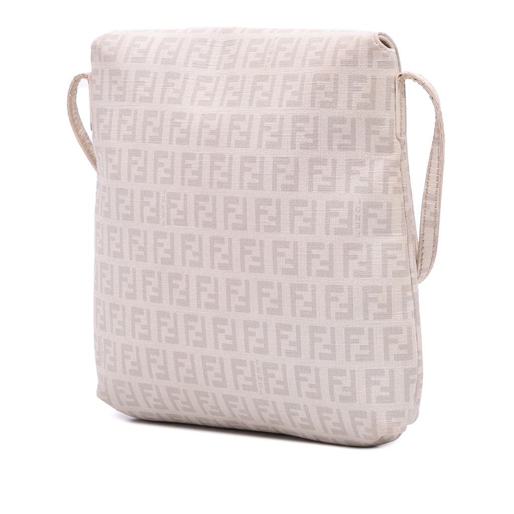 Fendi Zucchino Canvas Mama Forever Crossbody - Back view