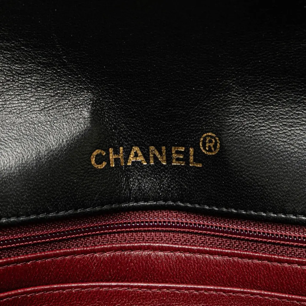 Chanel Small Lambskin Diana Flap Black Leather Good - Box View