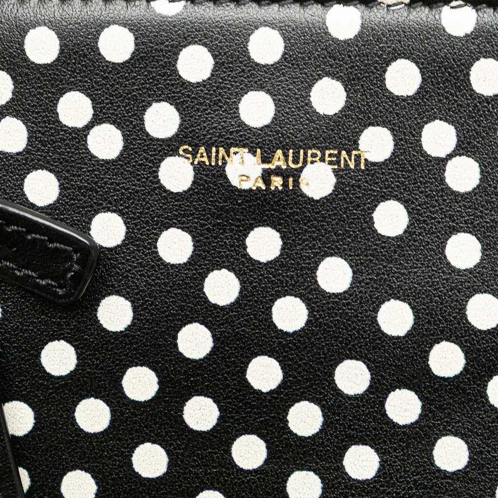 Saint Laurent Toy Calfskin Polka Dot North South Shopping Tote - Detail 2