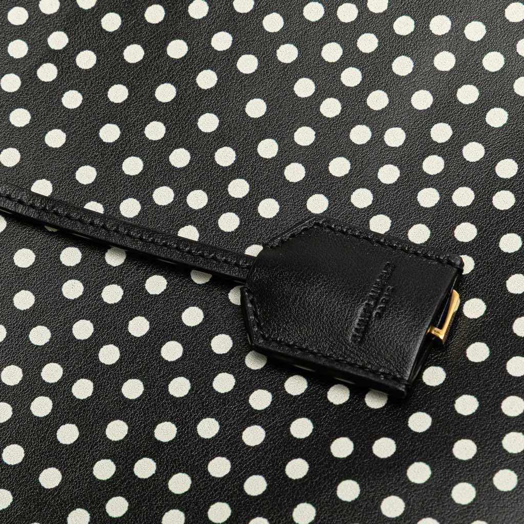 Saint Laurent Toy Calfskin Polka Dot North South Shopping Tote - Image 10