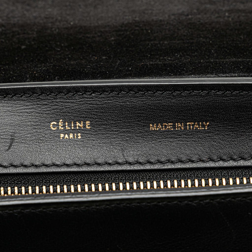 Celine Medium Bicolor Calfskin and Suede Trapeze Satchel - 5