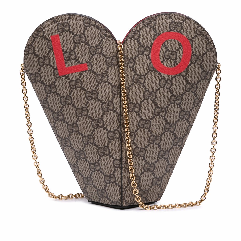 Gucci Valentines Day GG Supreme Love Heart Bag