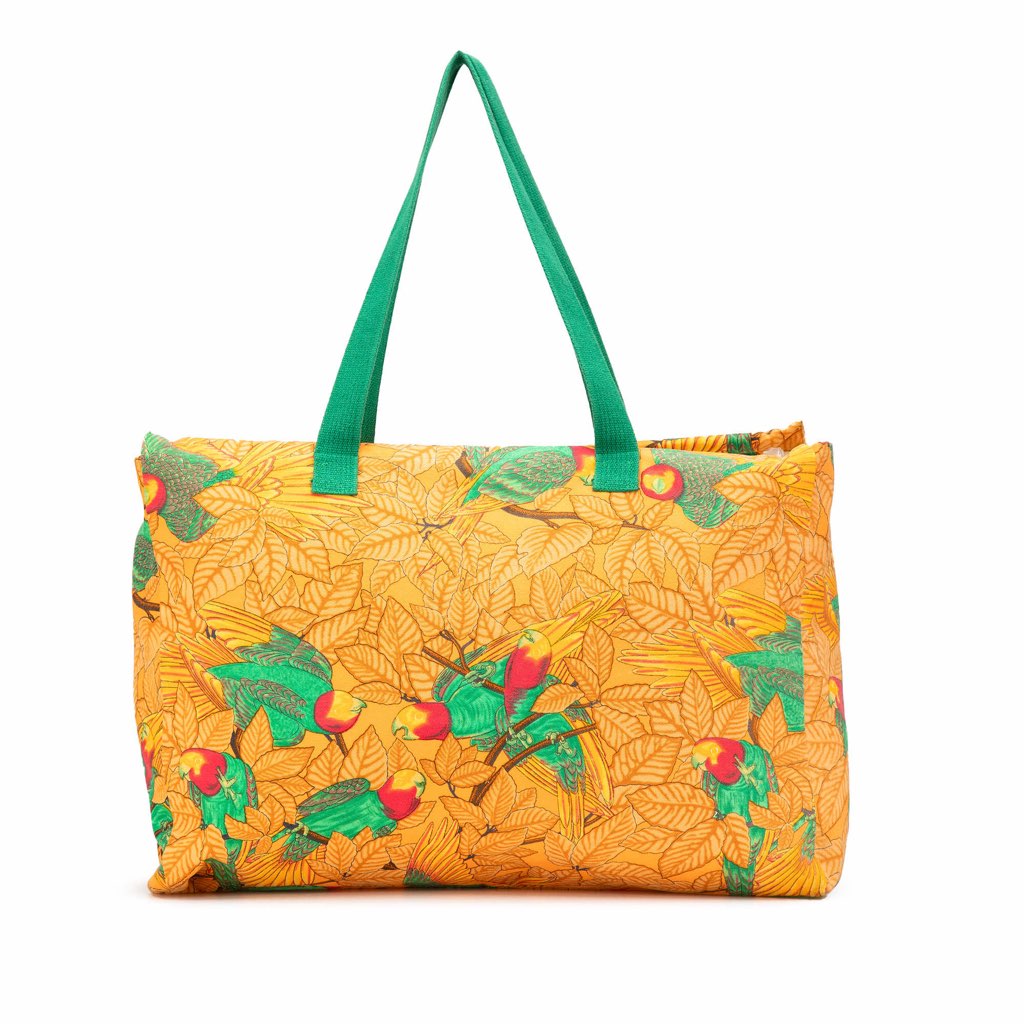 Hermès Toile Les Perroquets Tote