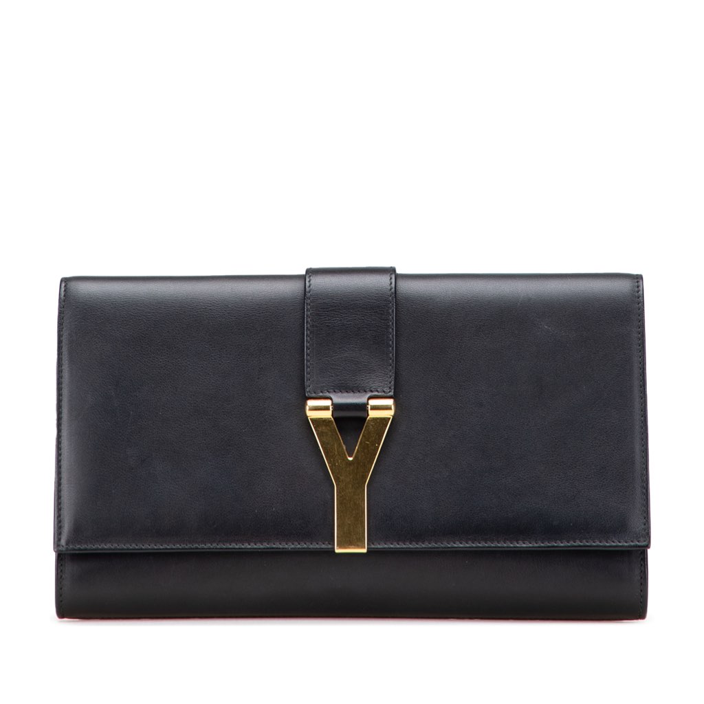 Saint Laurent Leather Ligne Y Clutch