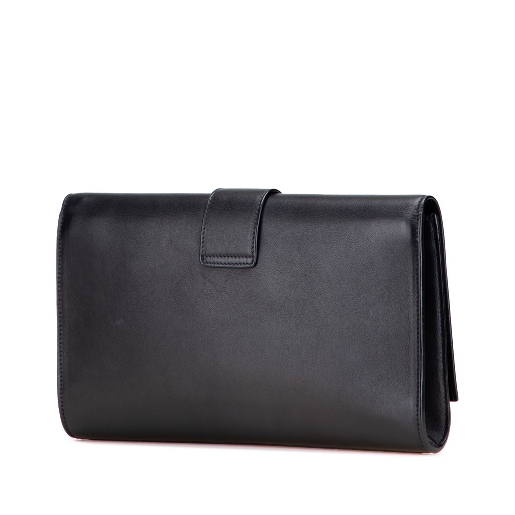 Saint Laurent Leather Ligne Y Clutch - Back view