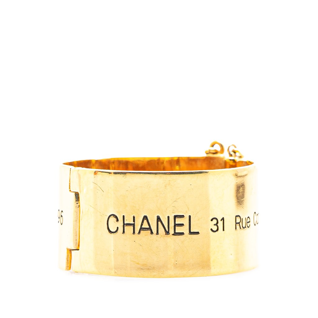 Chanel Gold Plated Rue Cambon Telephone Cuff