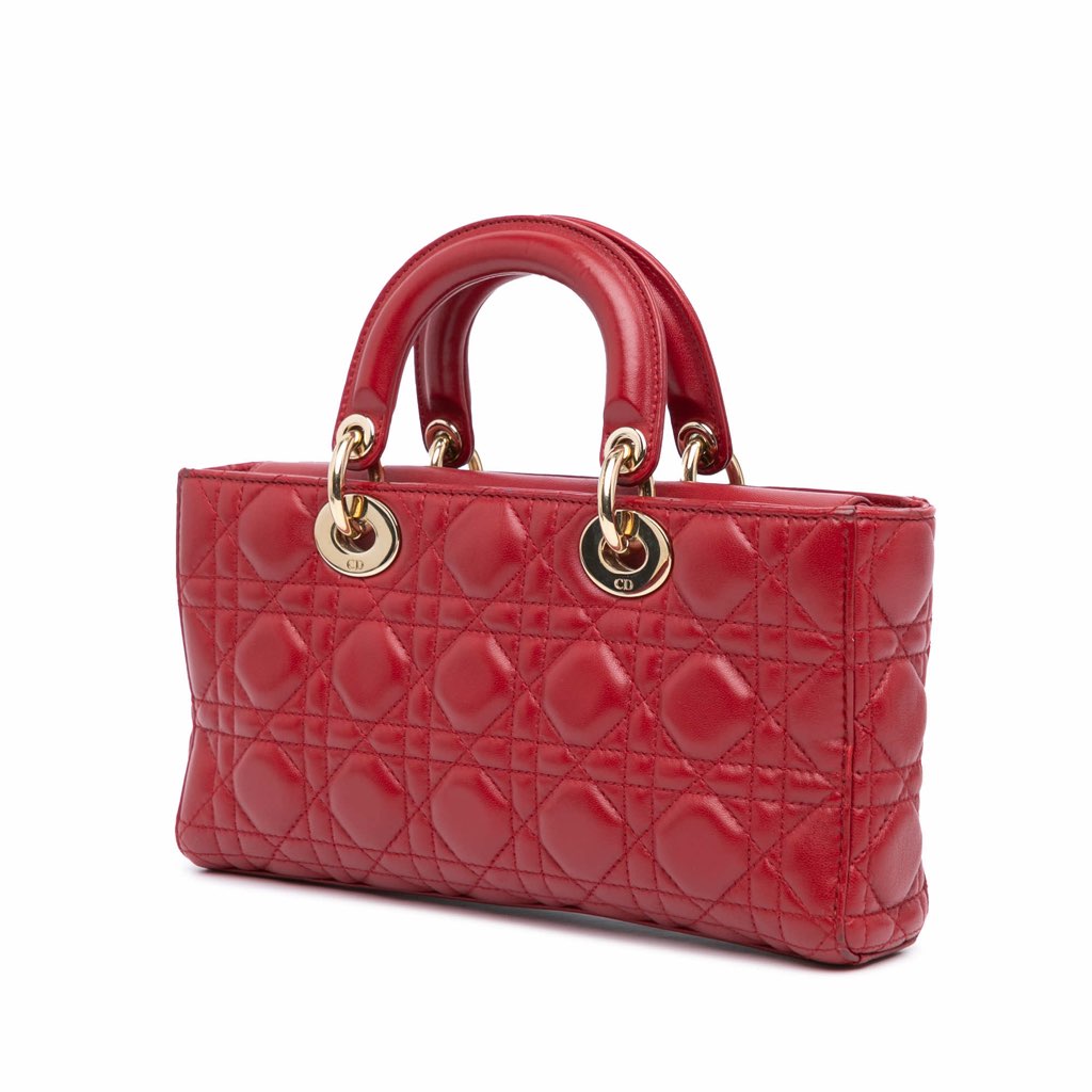 Dior Medium Lambskin Cannage Lady D Joy - 2