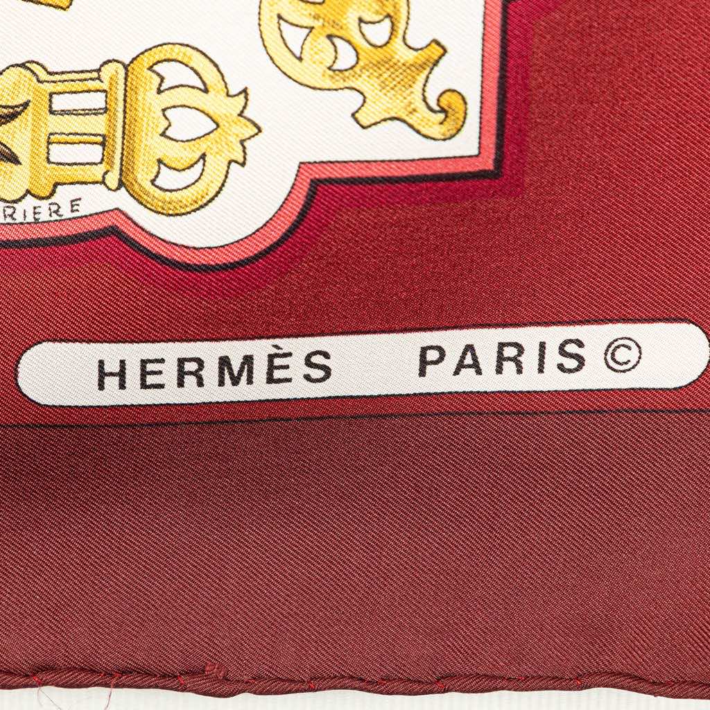 Hermès Les Eperons Silk Scarf - Back view