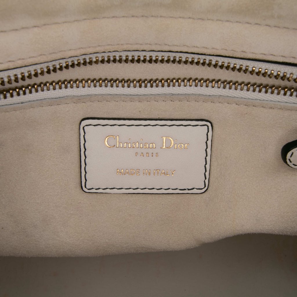 Dior Medium Lambskin Cannage Studded Supple Lady Dior - 5