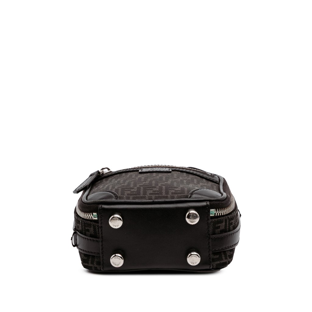 Fendi Mini Zucchino Recycled Jacquard Trolley Satchel - Image 6
