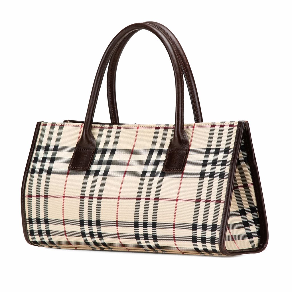 Burberry House Check Canvas Handbag - Back view