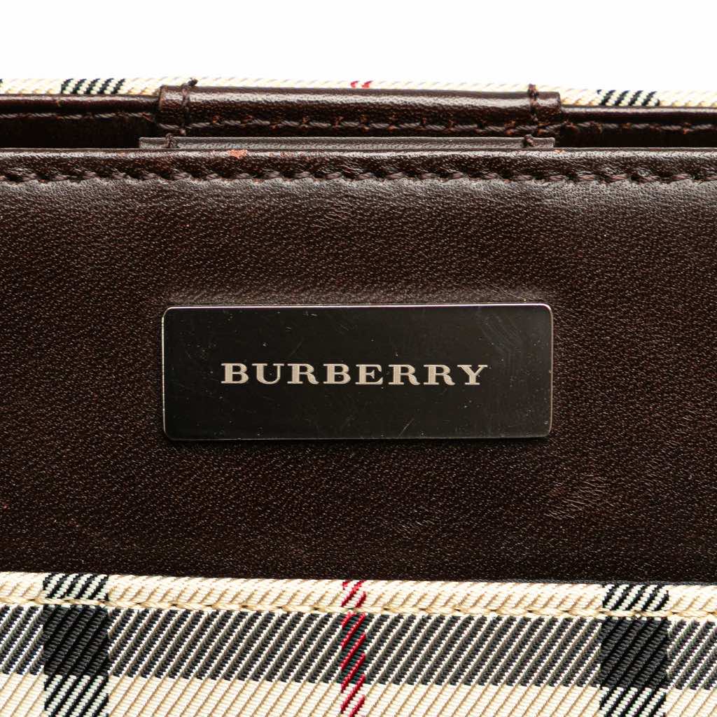 Burberry House Check Canvas Handbag - Side view