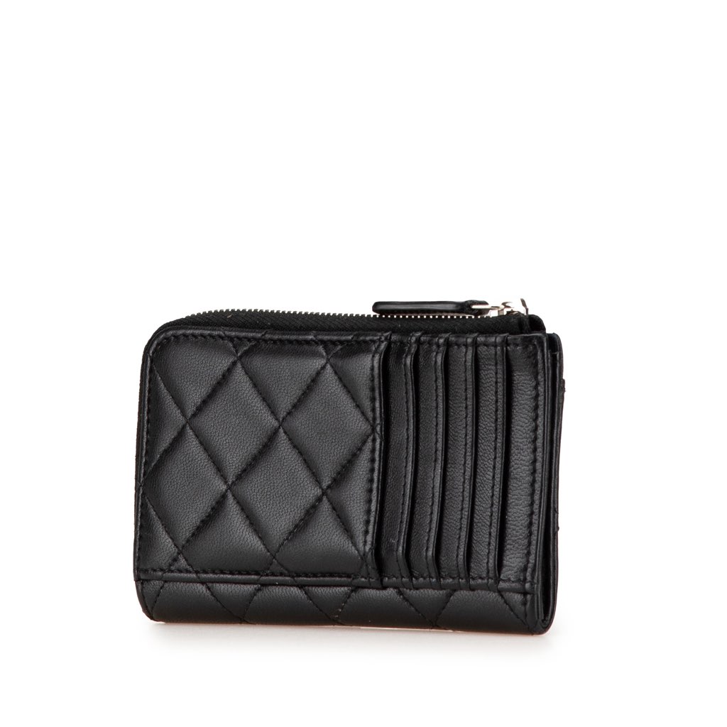 Chanel CC Quilted Lambskin Coin and Card Case - 2