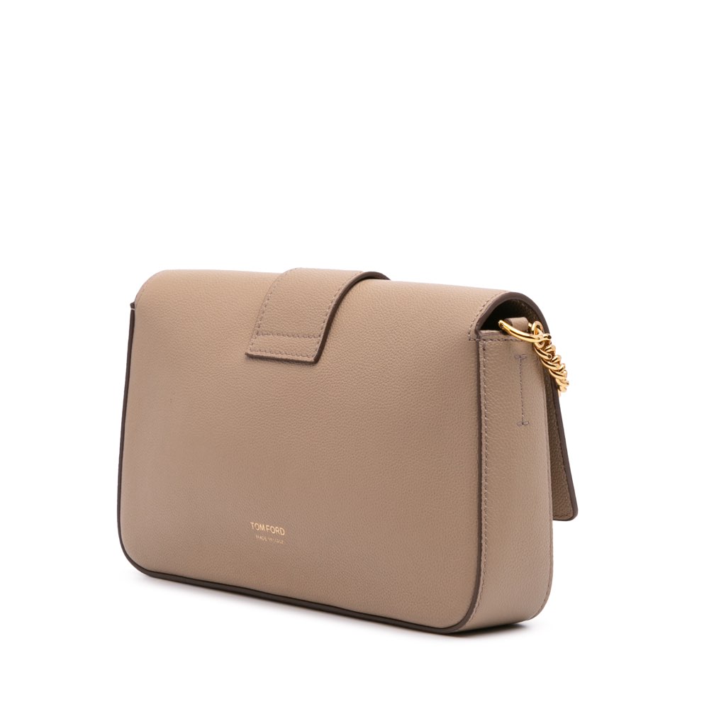 Tom Ford Grained Calfskin TF Flap Crossbody - Back view