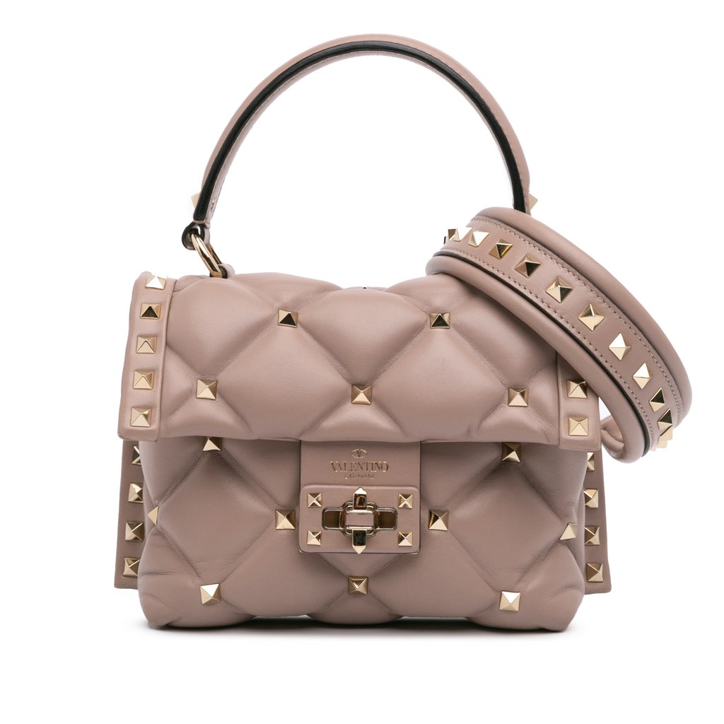 Valentino Mini Nappa Candystud Top Handle Bag