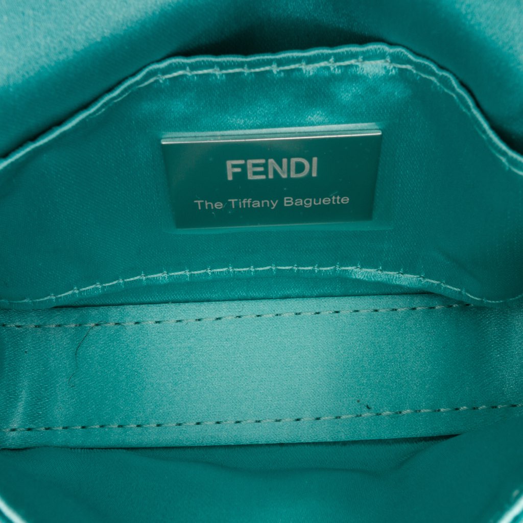 Fendi x Nano Tiffany Satin Baguette - 5