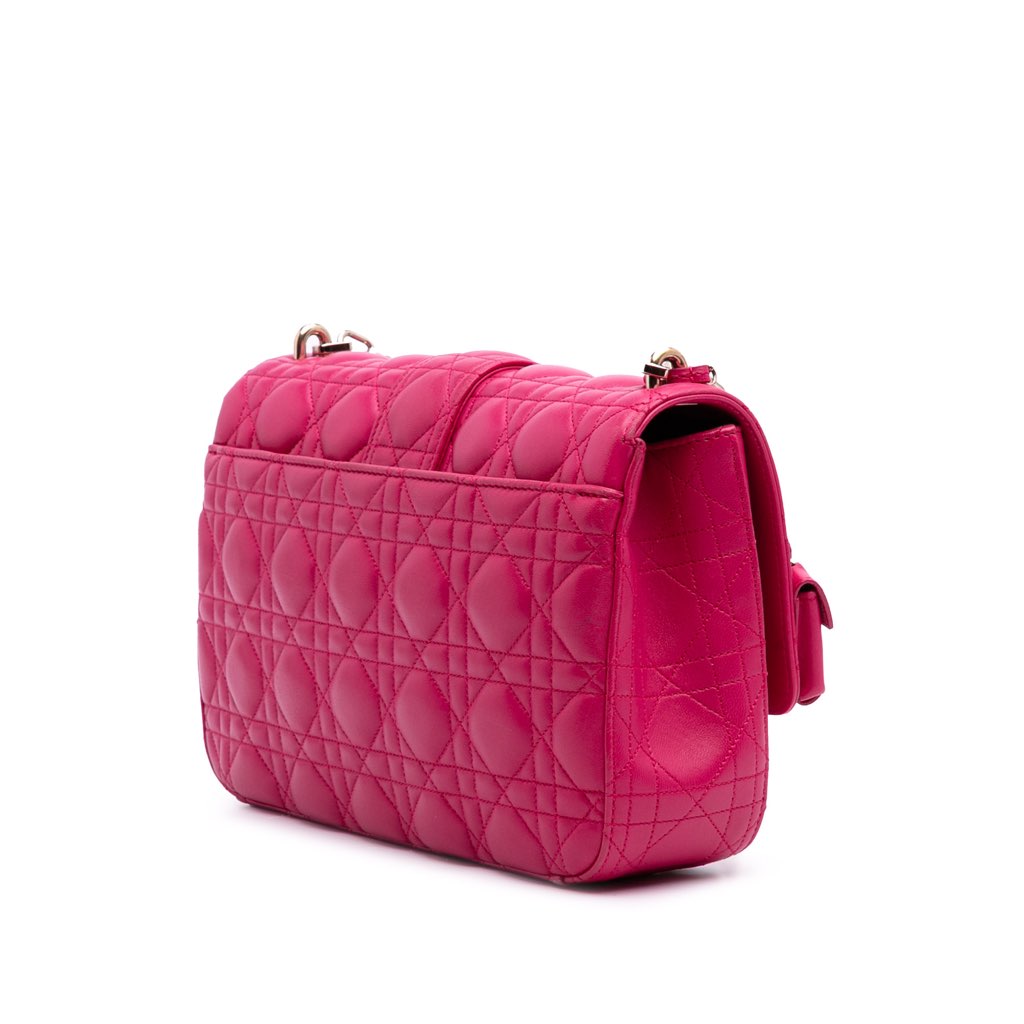 Dior Medium Lambskin Cannage Miss Dior Flap - 2