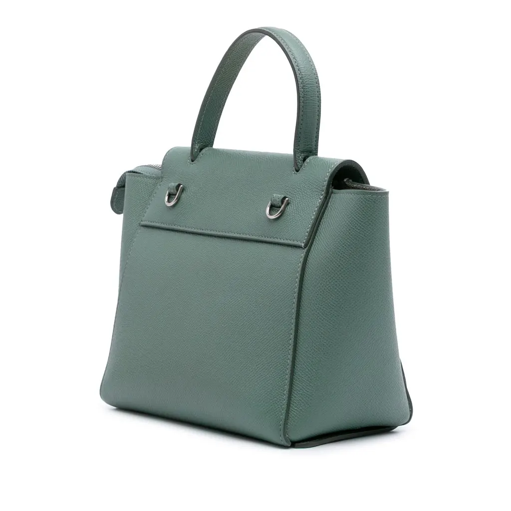Celine Nano Grained Calfskin Belt Bag Green Leather Very good - Back View