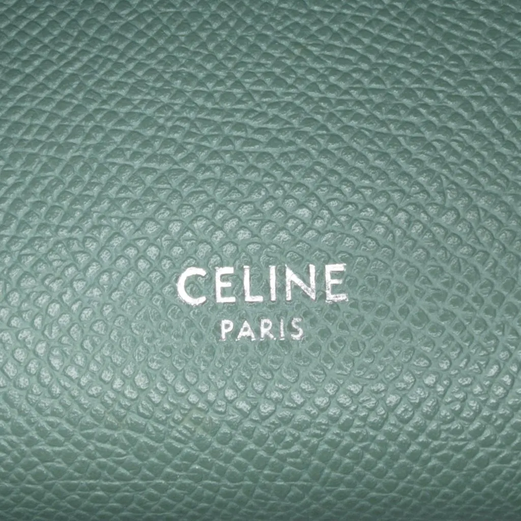 Celine Nano Grained Calfskin Belt Bag Green Leather Very good - Box View
