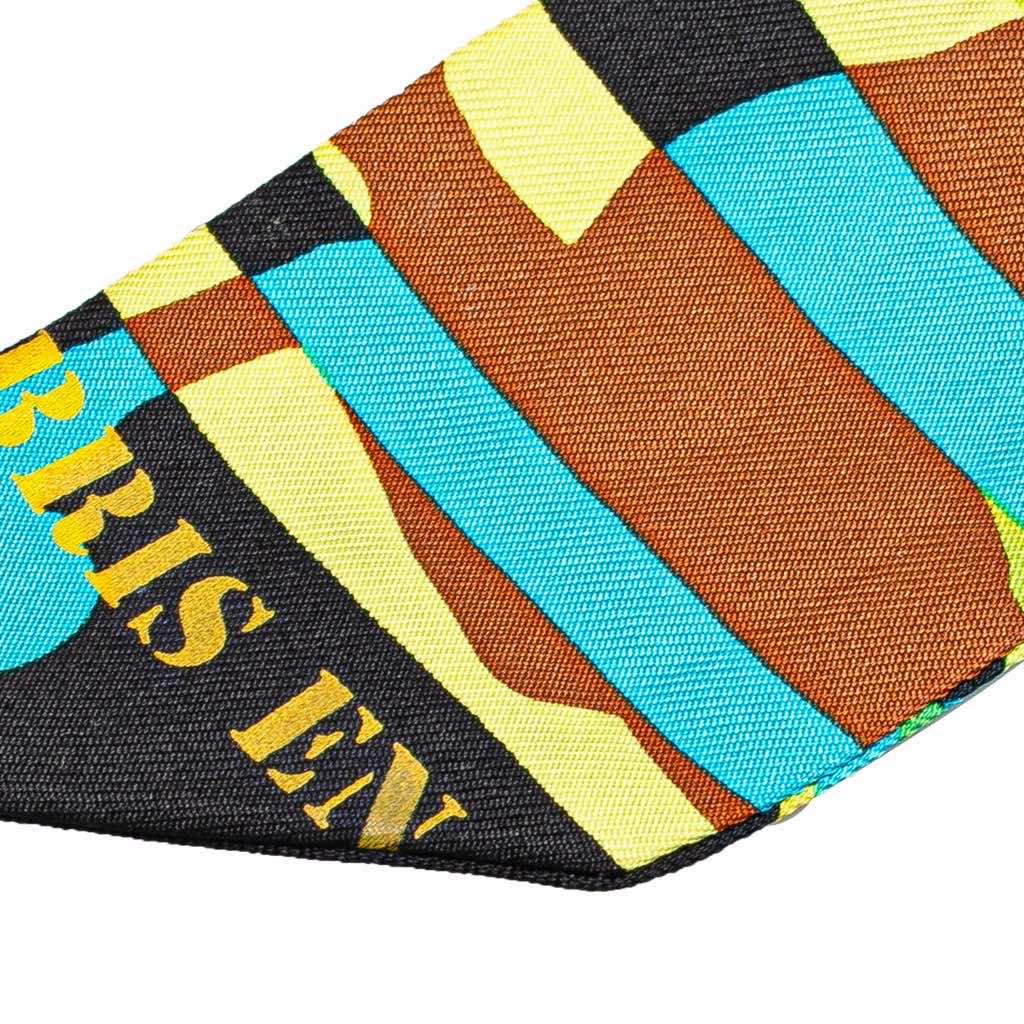 Hermès Ex Libris En Camouflage Silk Twilly Scarf - Back view