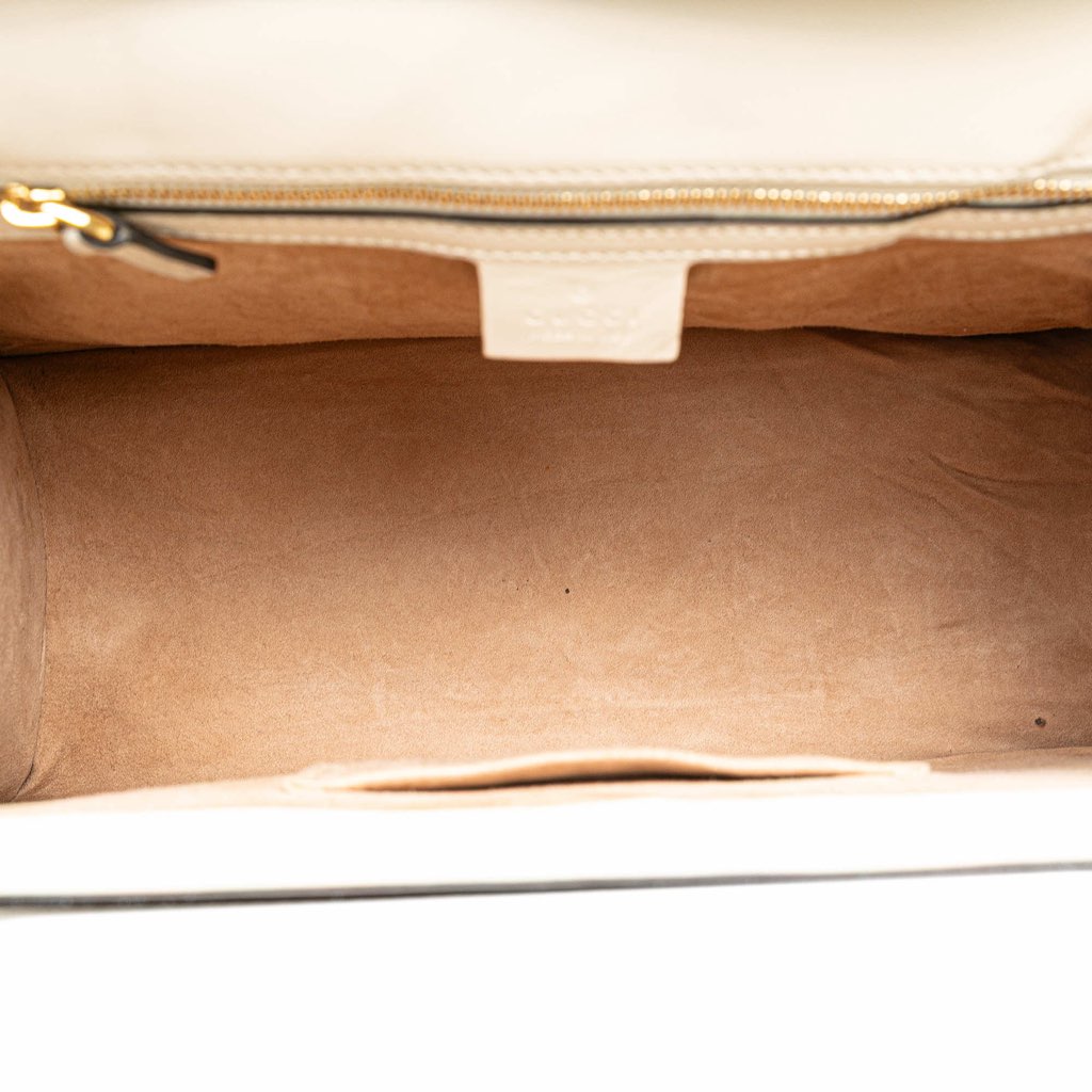 Gucci Medium Leather Sylvie Top Handle Bag - 4