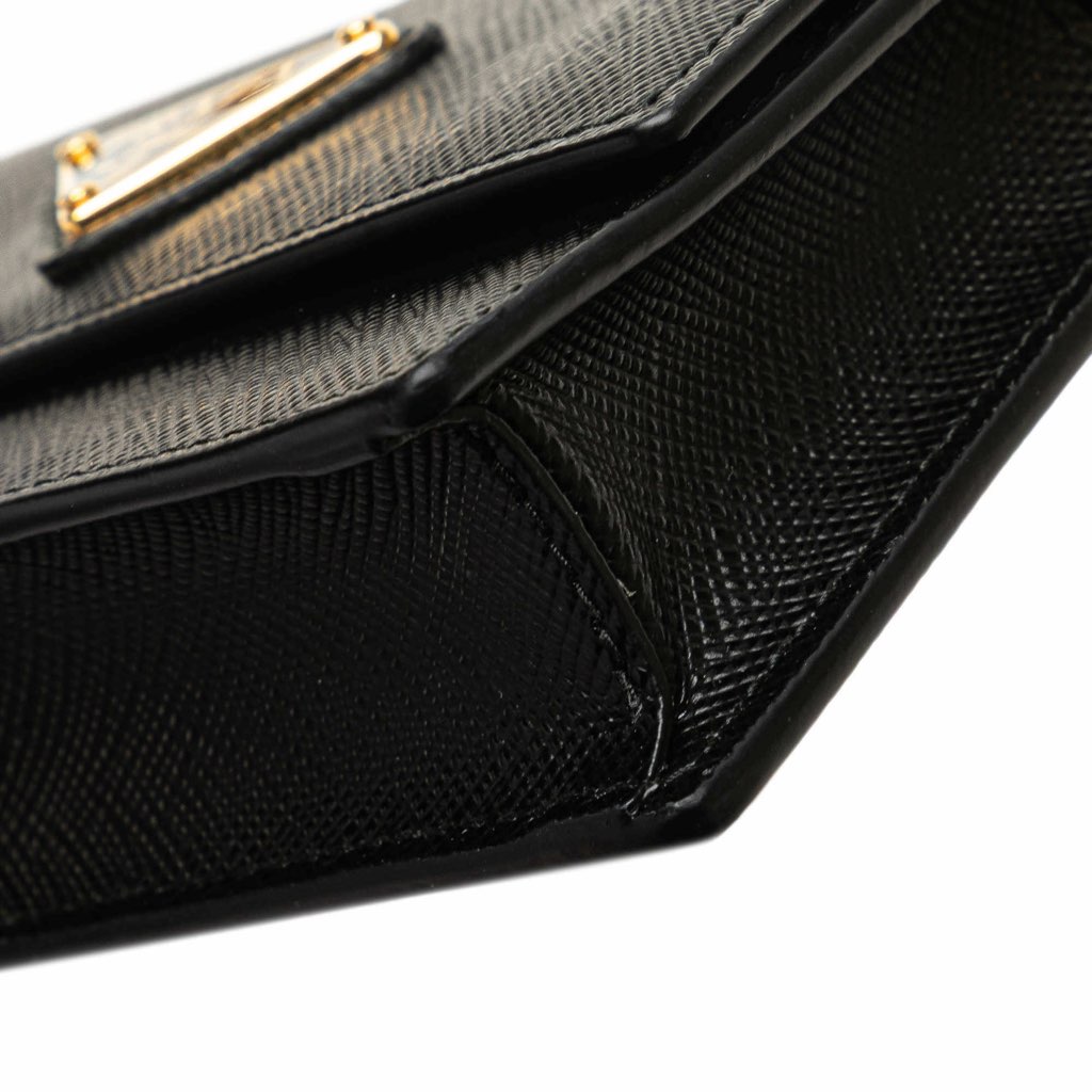 Prada Saffiano Card Holder On Chain - Image 13