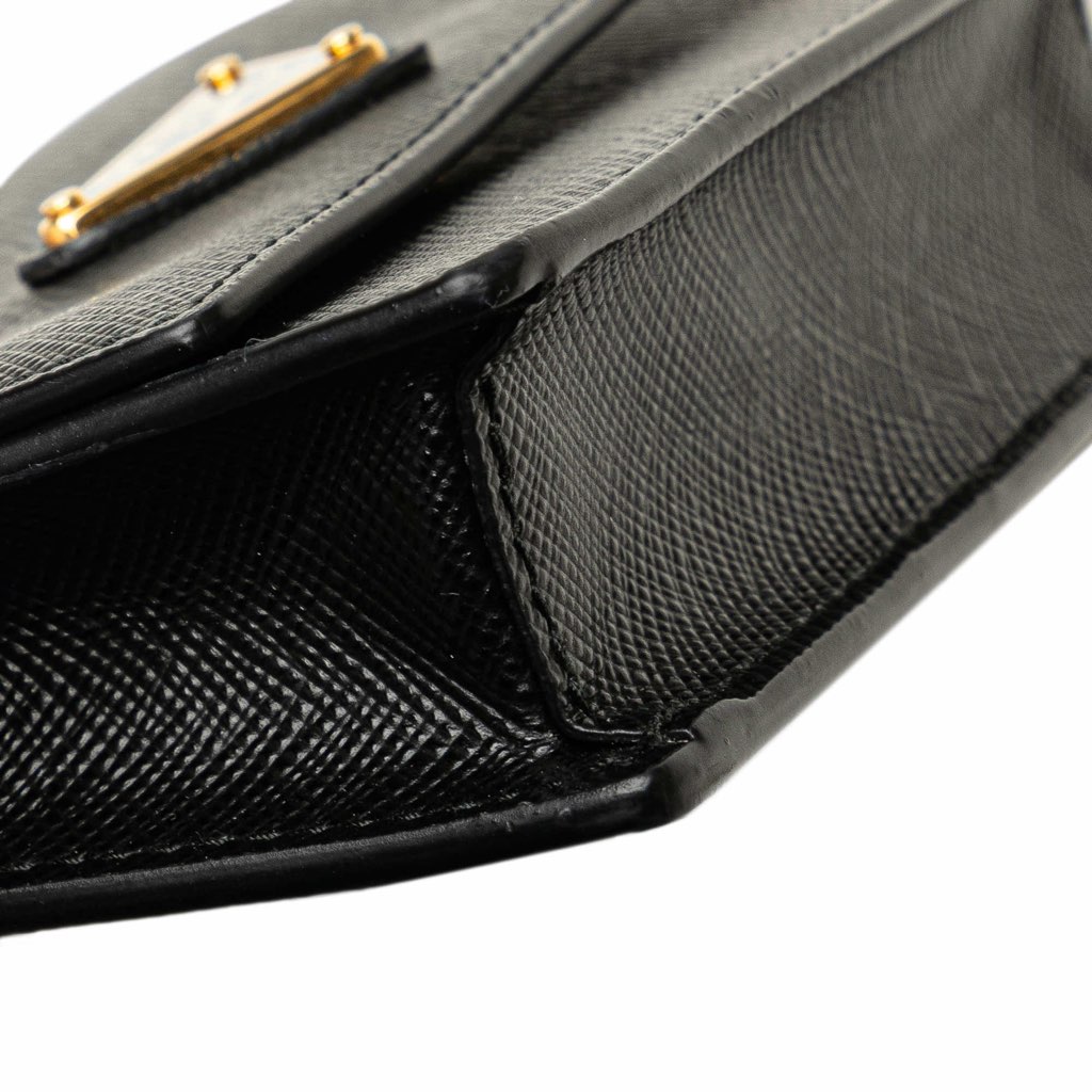 Prada Saffiano Card Holder On Chain - Image 12