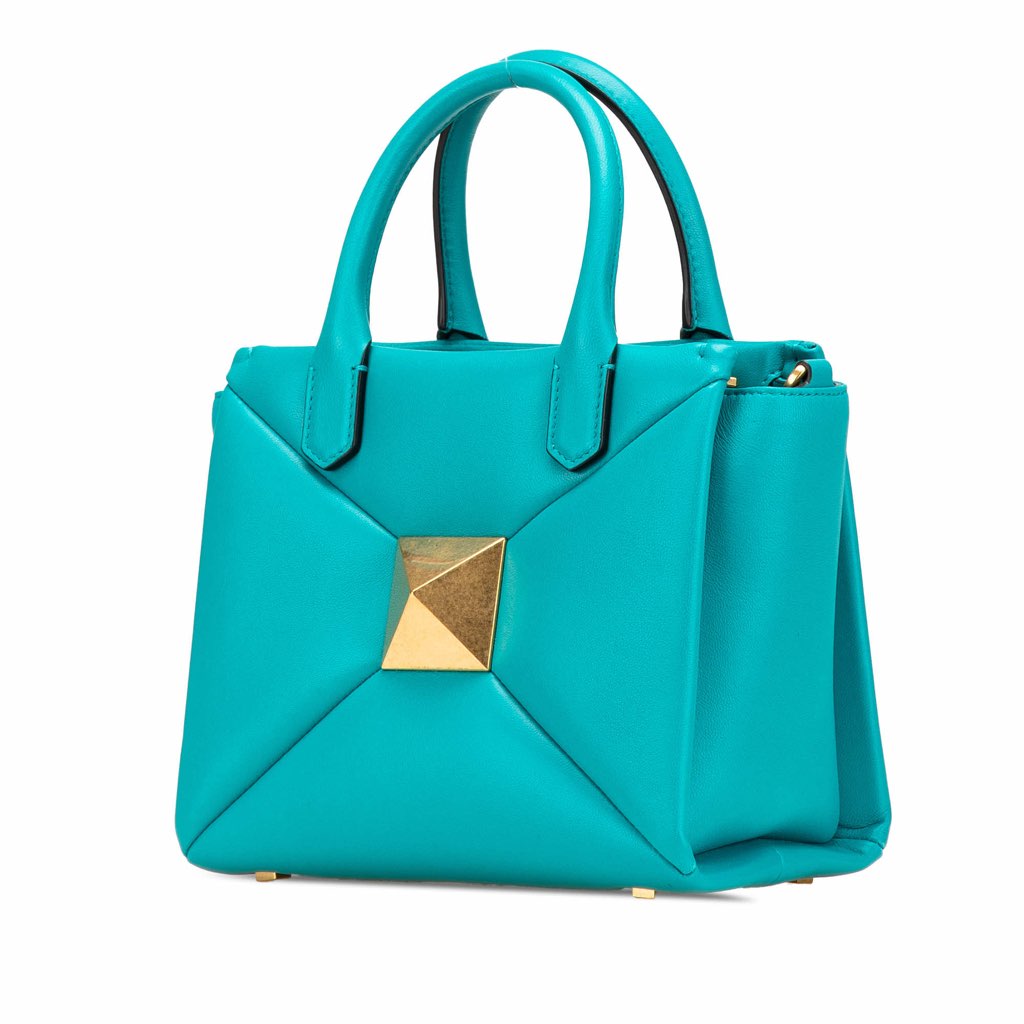 Valentino Small Nappa One Stud Top Handle Bag - Back view