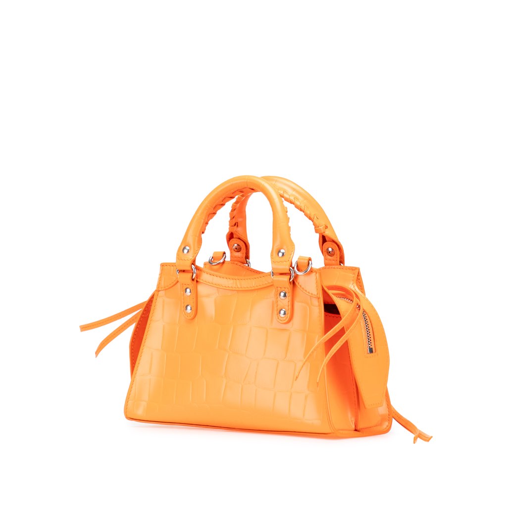 Balenciaga Mini Croc Embossed Calfskin Neo Classic City - Back view