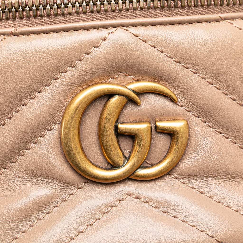 Gucci GG Marmont Round Matelasse Leather Backpack - Detail 2