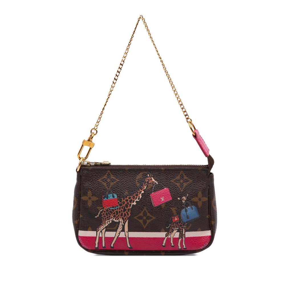 Louis Vuitton Monogram Giraffe Christmas Mini Pochette Accessoires