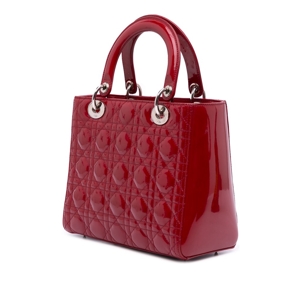 Dior Medium Patent Cannage Lady Dior - 2