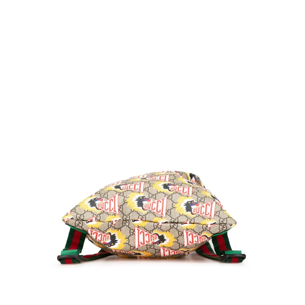 Gucci GG Supreme Baboon Children's Backpack Brown Canvas Good - Inside View