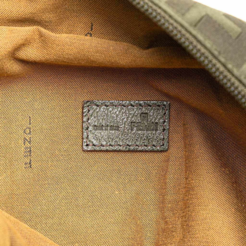 Fendi Medium Zucca Nylon Zip Code Handbag - 5