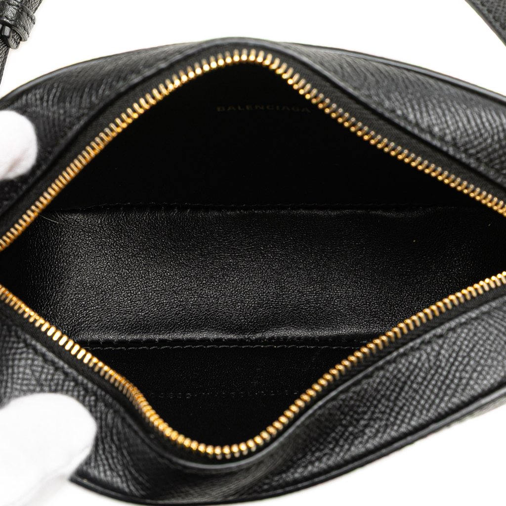 Balenciaga XS Grained Calfskin Logo Ville Camera Bag - 4