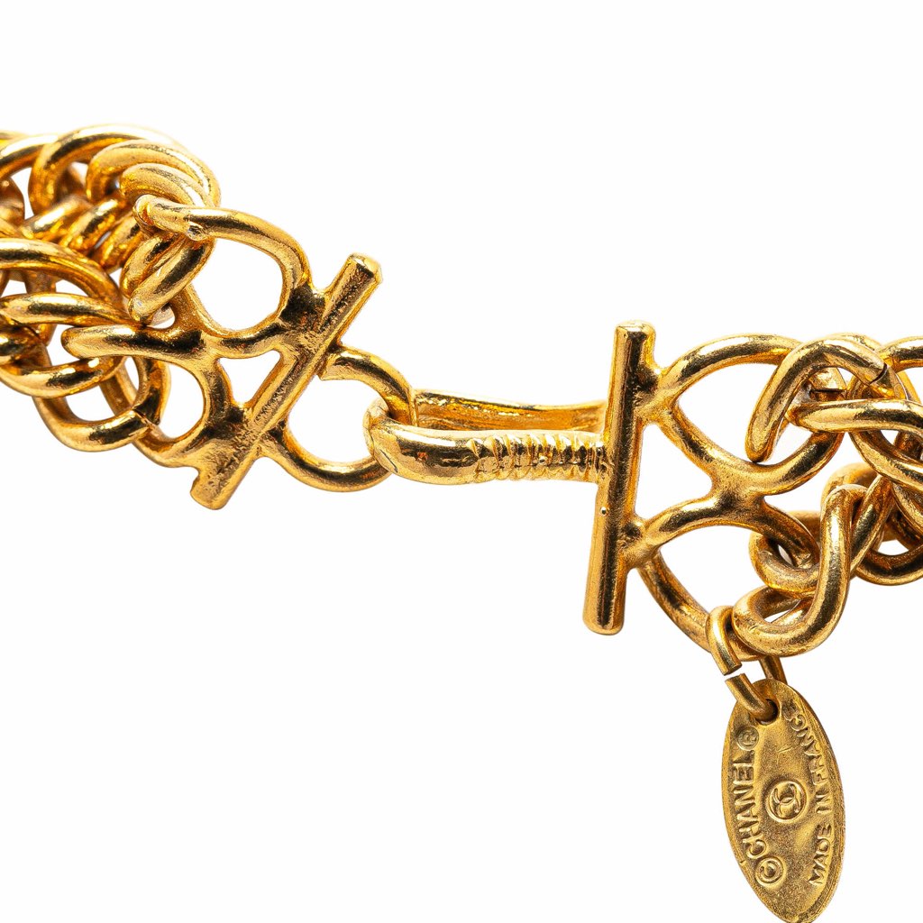 Chanel Gold Plated Lion Head Choker Necklace - 3