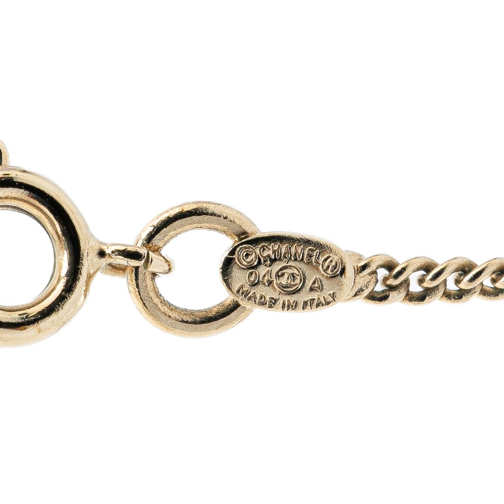 Chanel Gold Plated CC No.5 Perfume Bottle Pendant Necklace - 3