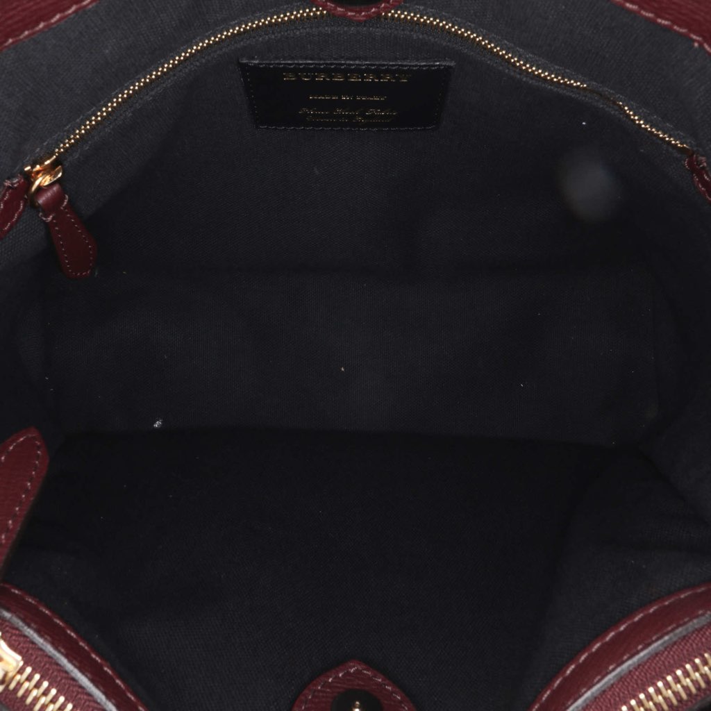 Burberry Medium Leather and House Check Banner Satchel - 5