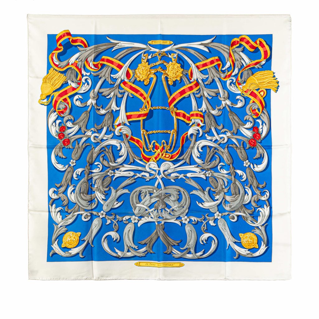 Hermès Le Mors A La Conetable Silk Scarf